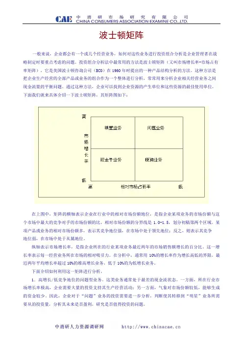 波士顿矩阵