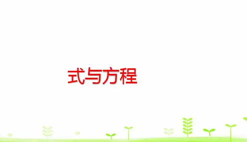 人教版六年级下册数学式与方程总复习课件