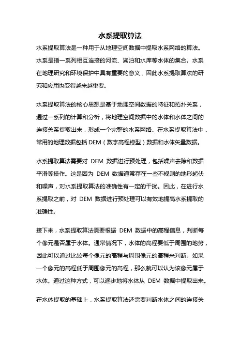水系提取算法