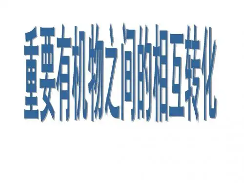 重要有机物之间的互转化课件
