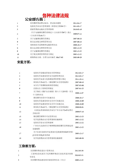 各种法律法规【链接】