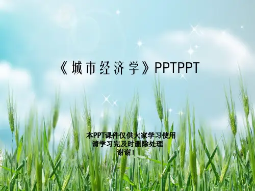 《城市经济学》PPTPPT