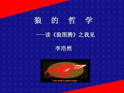 狼图腾读后感.ppt