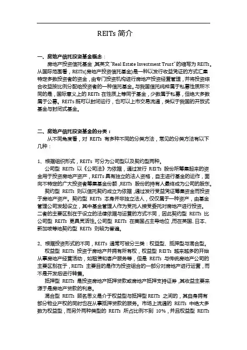 REITs简介