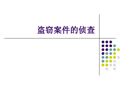 盗窃案件的侦查