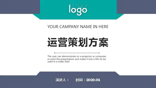 代理记账公司运营方案PPT