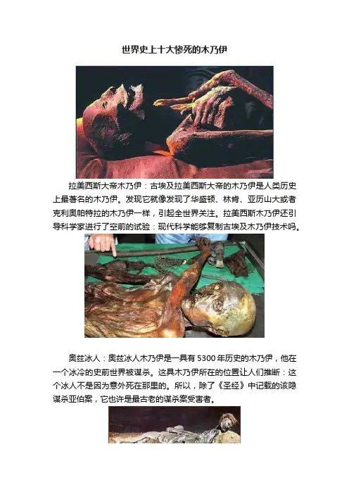 世界史上十大惨死的木乃伊