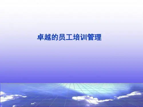 卓越的员工培训管理80085