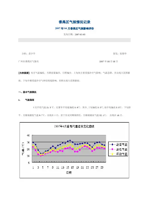 番禺区气候评价