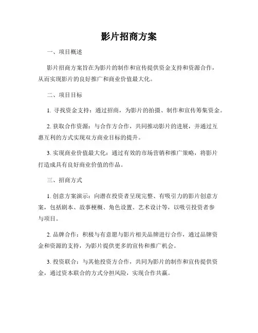 影片招商方案