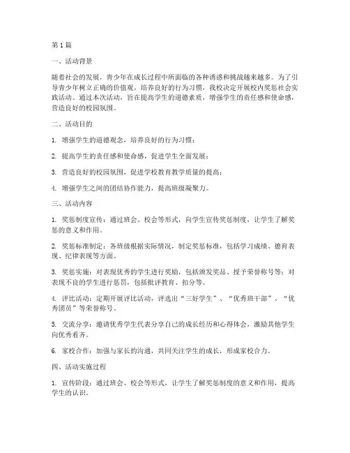 在校内奖惩社会实践活动(3篇)