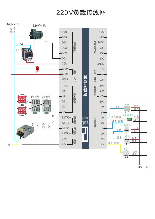220v、380V二相三相温控仪接线实物图
