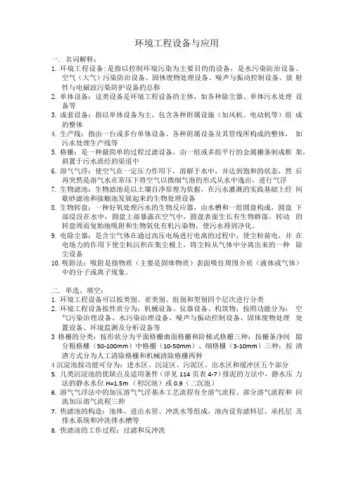 环境工程设备与应用