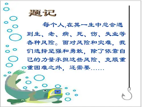 社会保障制度PPT教学课件(1)