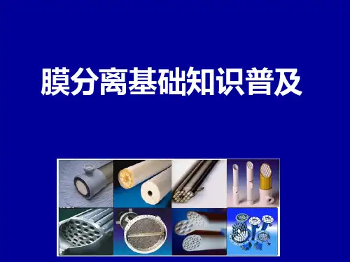 膜分离基础知识普及技术PPt