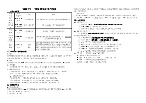 中考历史 专题复习二