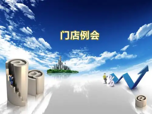 保险公司门店早会模板蓝色