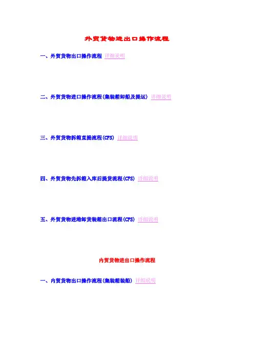 进出口操作流程