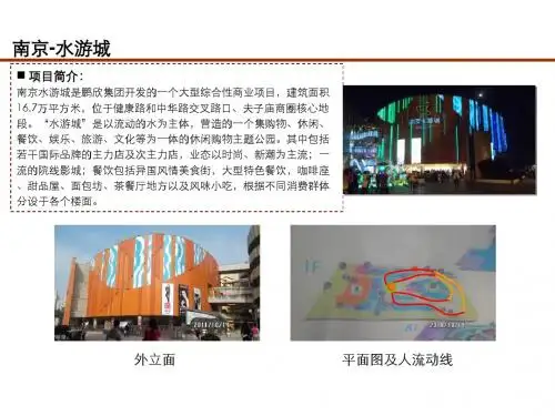 南京水游城时尚莱迪等项目的实地考察