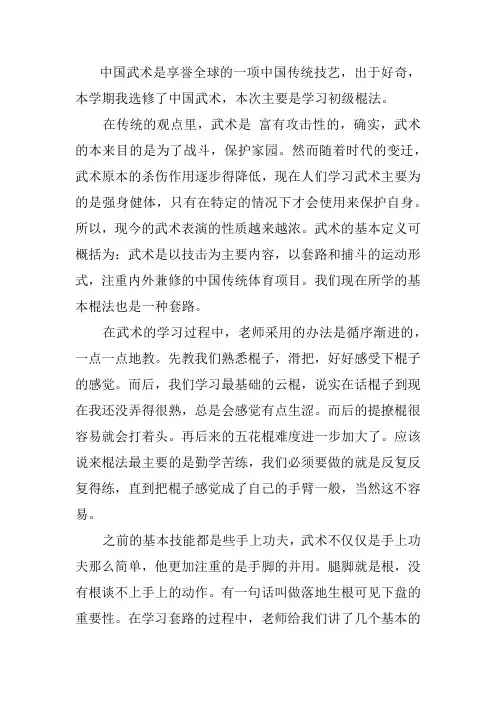 棍法学习心得