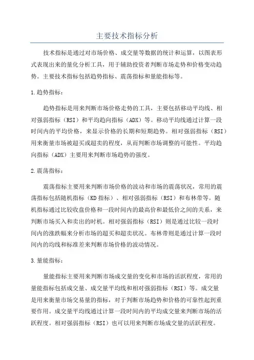 主要技术指标分析