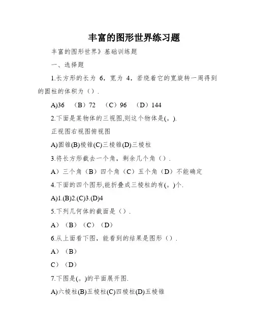 丰富的图形世界练习题