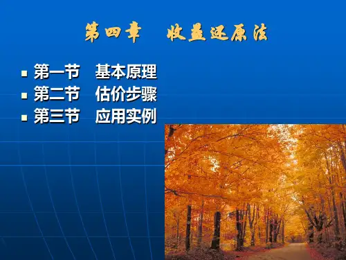 不动产评估 收益法
