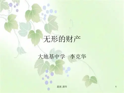 【创意版】无形的财产.ppt