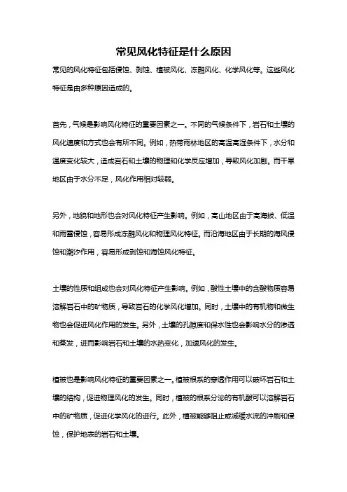 常见风化特征是什么原因
