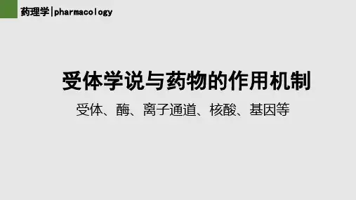 4药物与受体的作用及作用机制