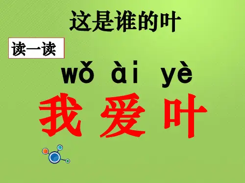 一年级上册科学课件-1、4这是谁的叶 l  教科版 