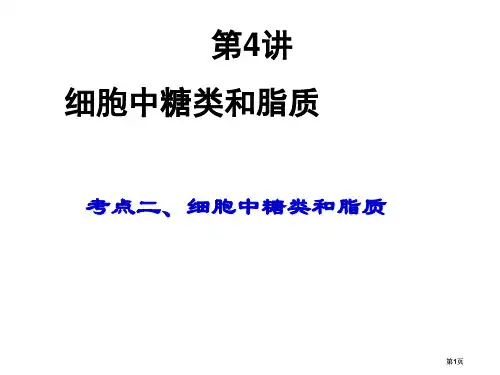 考点二三细胞中的糖类和脂质公开课一等奖优质课大赛微课获奖课件