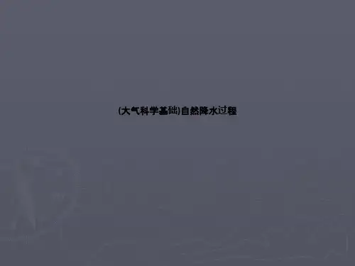 (大气科学基础)自然降水过程