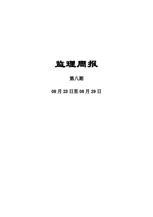 [监理资料]监理周报