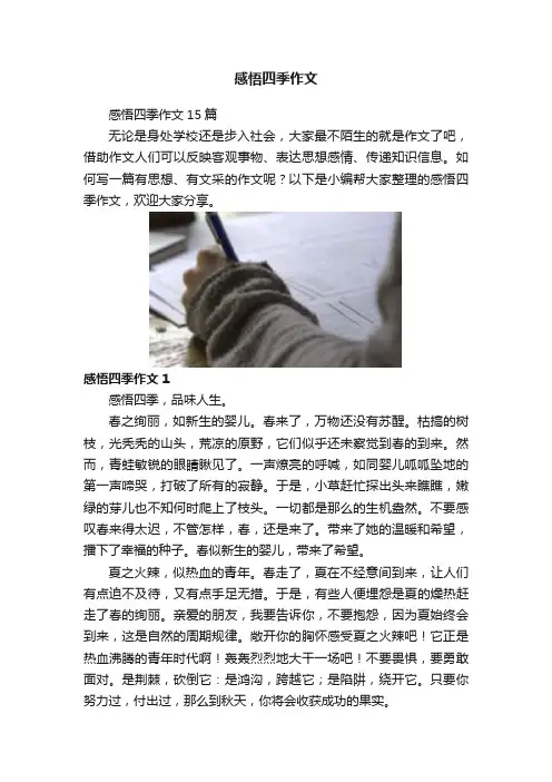 感悟四季作文