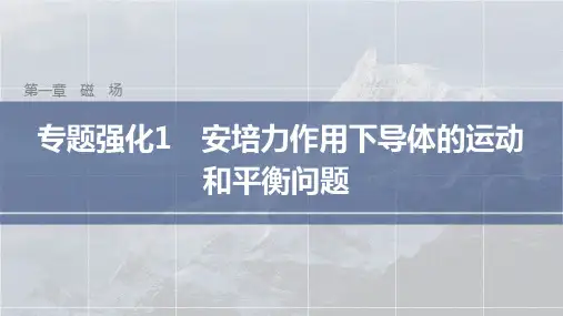 高中物理选择性必修二 第一章专题强化1 安培力作用下导体的运动和平衡问题