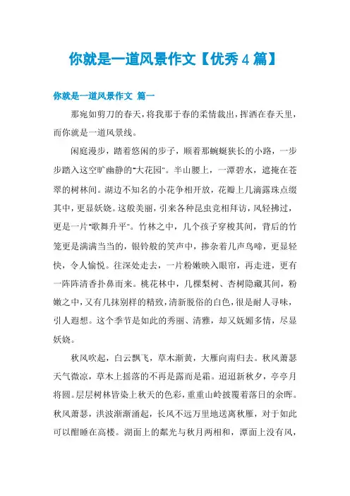 你就是一道风景作文【优秀4篇】