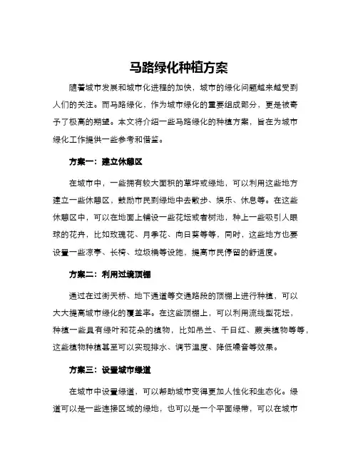 马路绿化种植方案