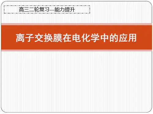 高三二轮复习---能力提升 离子交换膜在电化学中的应用(共16张PPT)