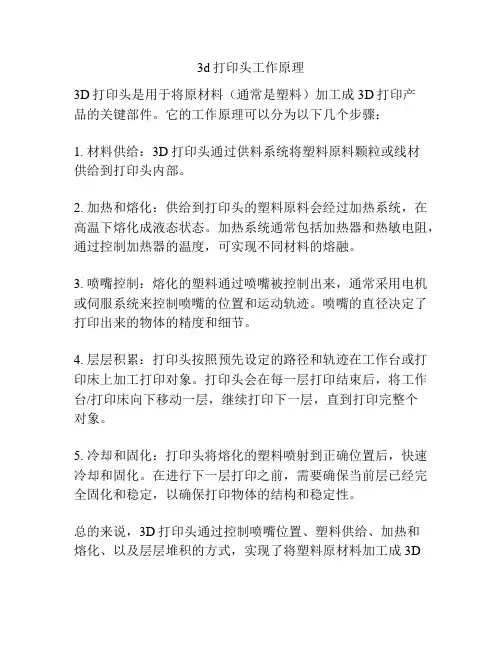 3d打印头工作原理