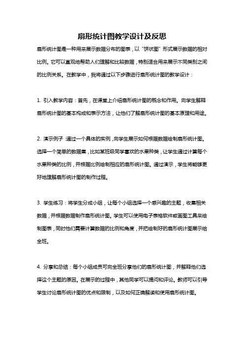 扇形统计图教学设计及反思