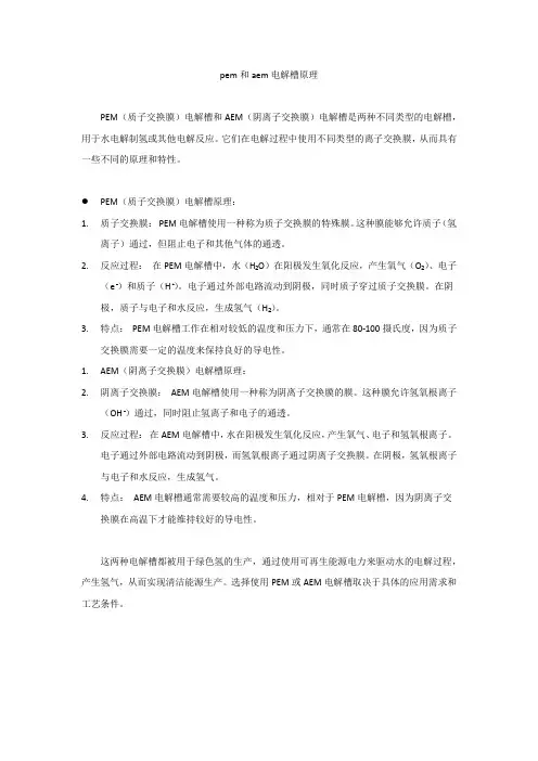 pem和aem电解槽原理