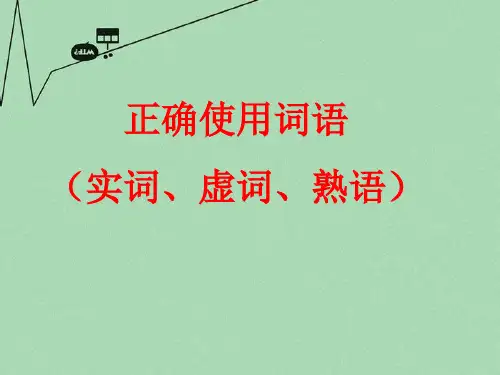 高考语文专题 正确使用词语复习课件