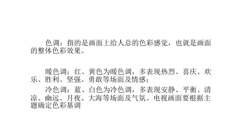 影视视听语言色彩光线影调ppt课件