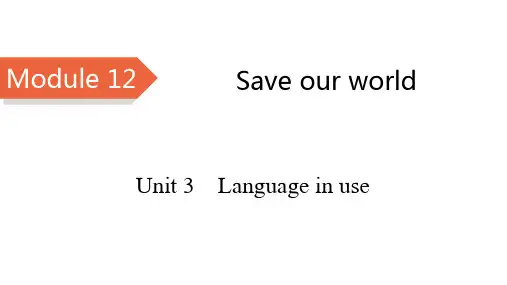 外研版九年级英语(WY)上册精品课件 Module 12 Unit 3