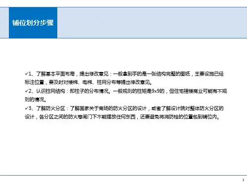 商业铺位划分及部分业态招商条件ppt课件
