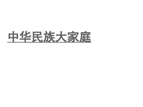 中华民族大家庭ppt课件初中思想品德教科版八年级下册