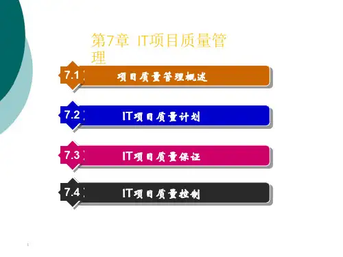 IT项目质量管理