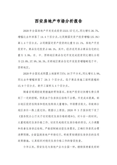 西安房地产市场分析报告