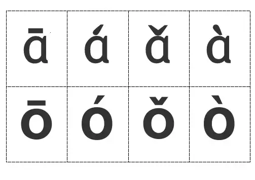 汉语拼音字母带声调(卡片)